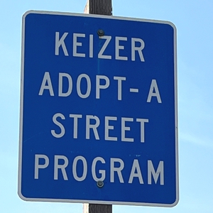 keizer adopt a street program sign